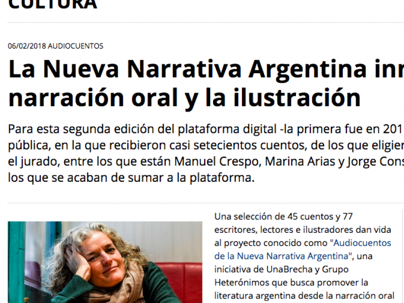 AUDIOCUENTOS: LA NUEVA NARRATIVA ARGENTINA DESDE LA NARRACIÓN ORAL Y LA ILUSTRACIÓN